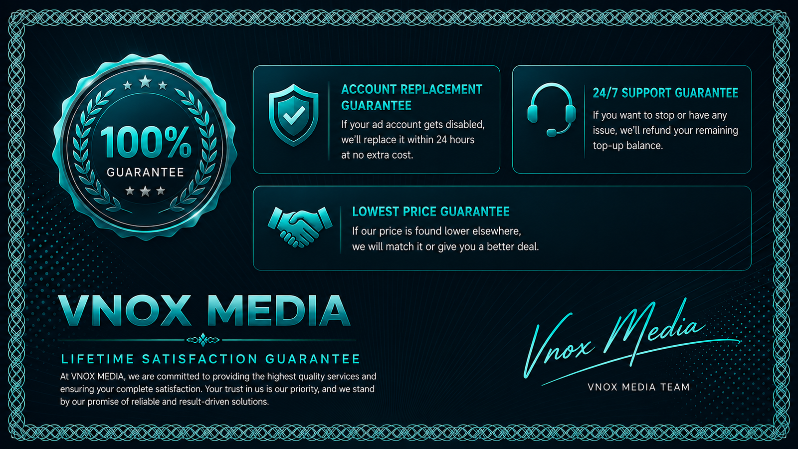 100% Guarantee badge