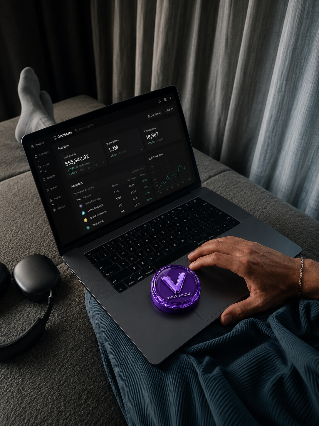 Vnox Media milestone trophy display