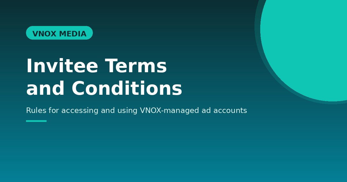 Invitee Terms and Conditions